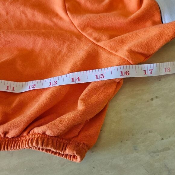 Weissman NWOT child medium dance costume crop top hip hop orange black white - Picture 4 of 6